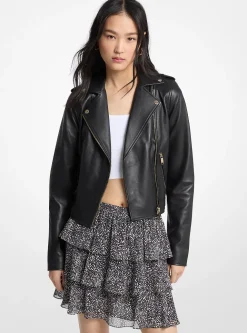 Veste de moto en cuir